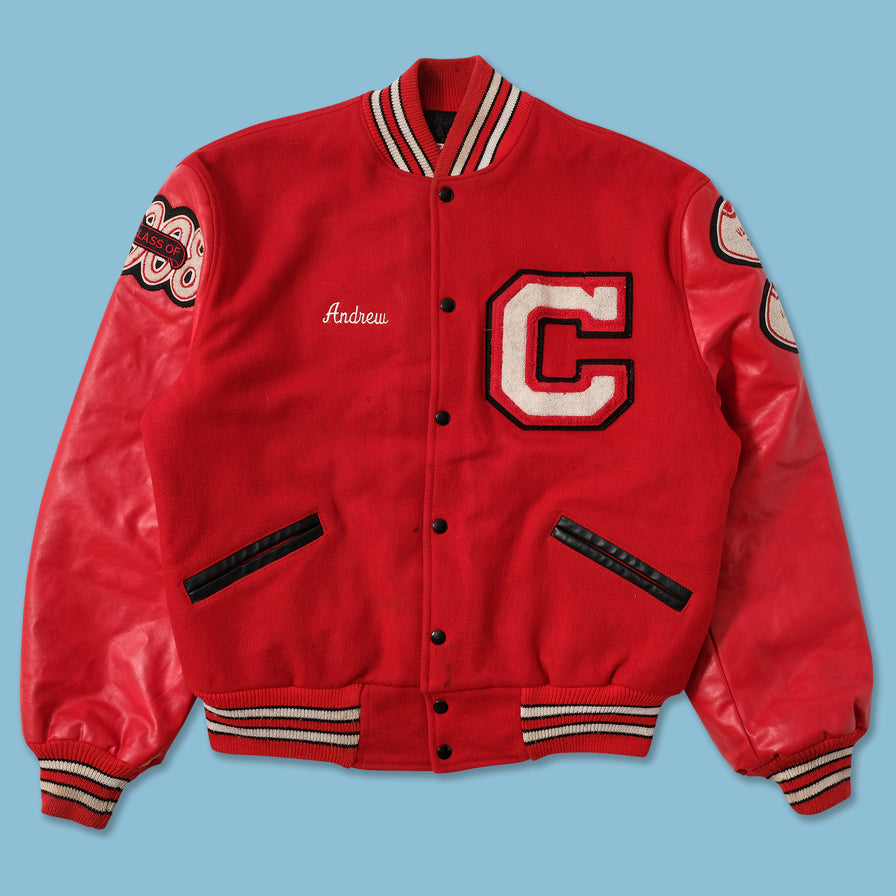 Vintage Wool Leather Varsity Jacket XLarge 