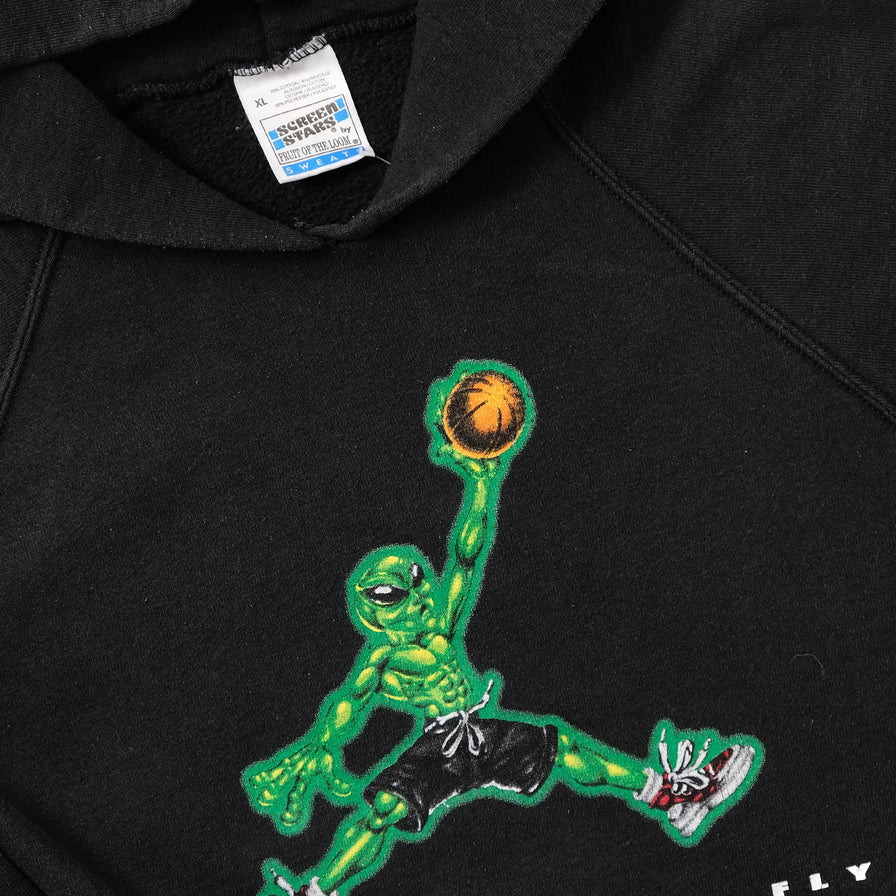 Vintage Basketball Hoody Large 