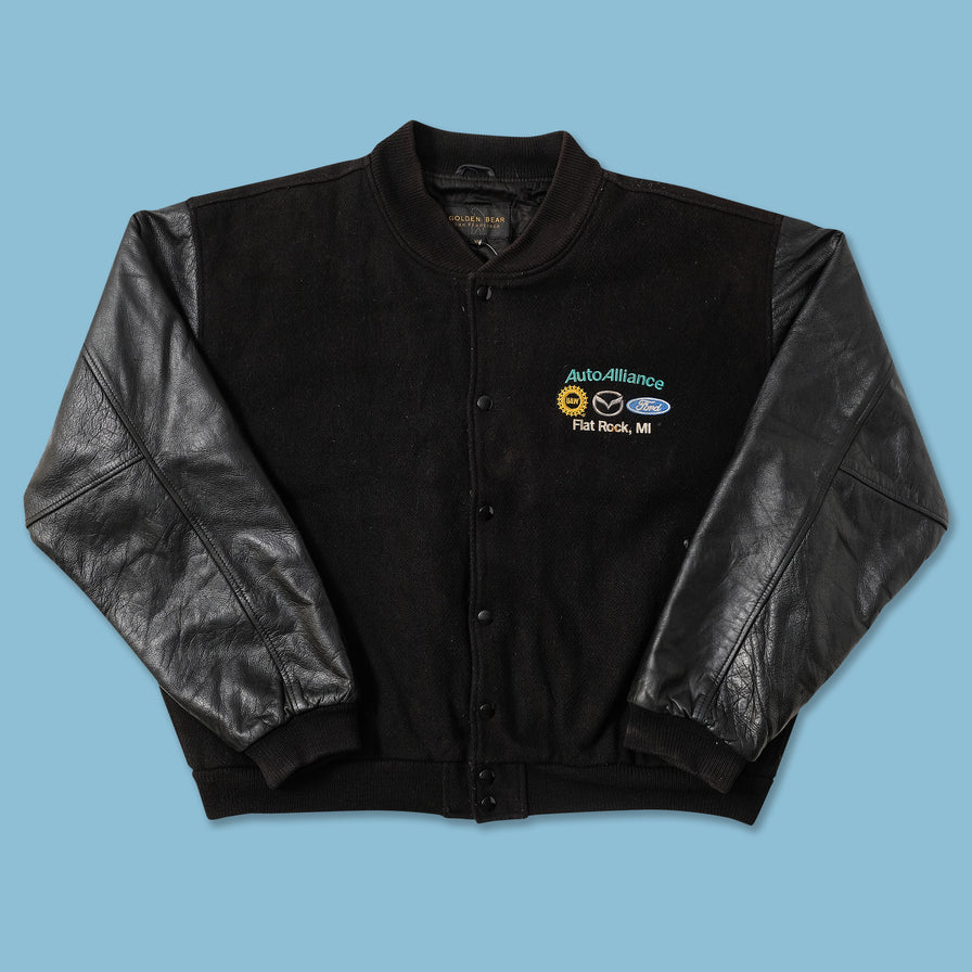 Vintage Wool Leather Varsity Jacket XLarge 