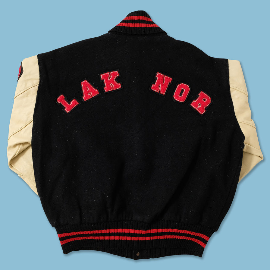 Vintage Wool Leather Varsity Jacket Large 