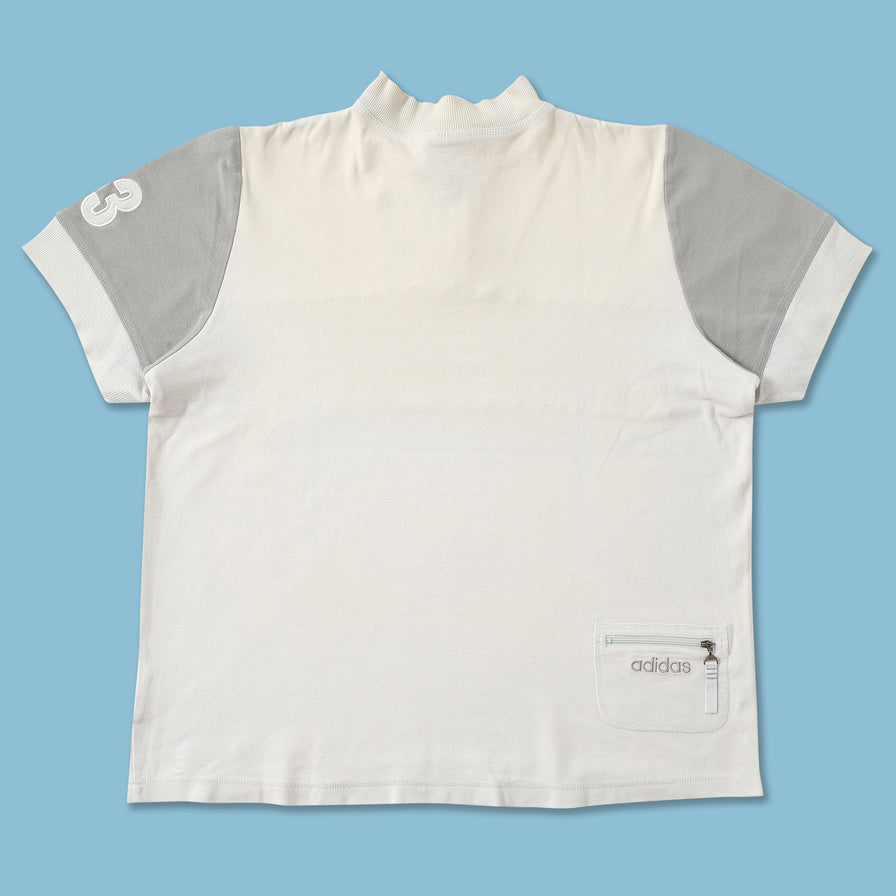 Vintage adidas Q-Zip T-Shirt Medium 