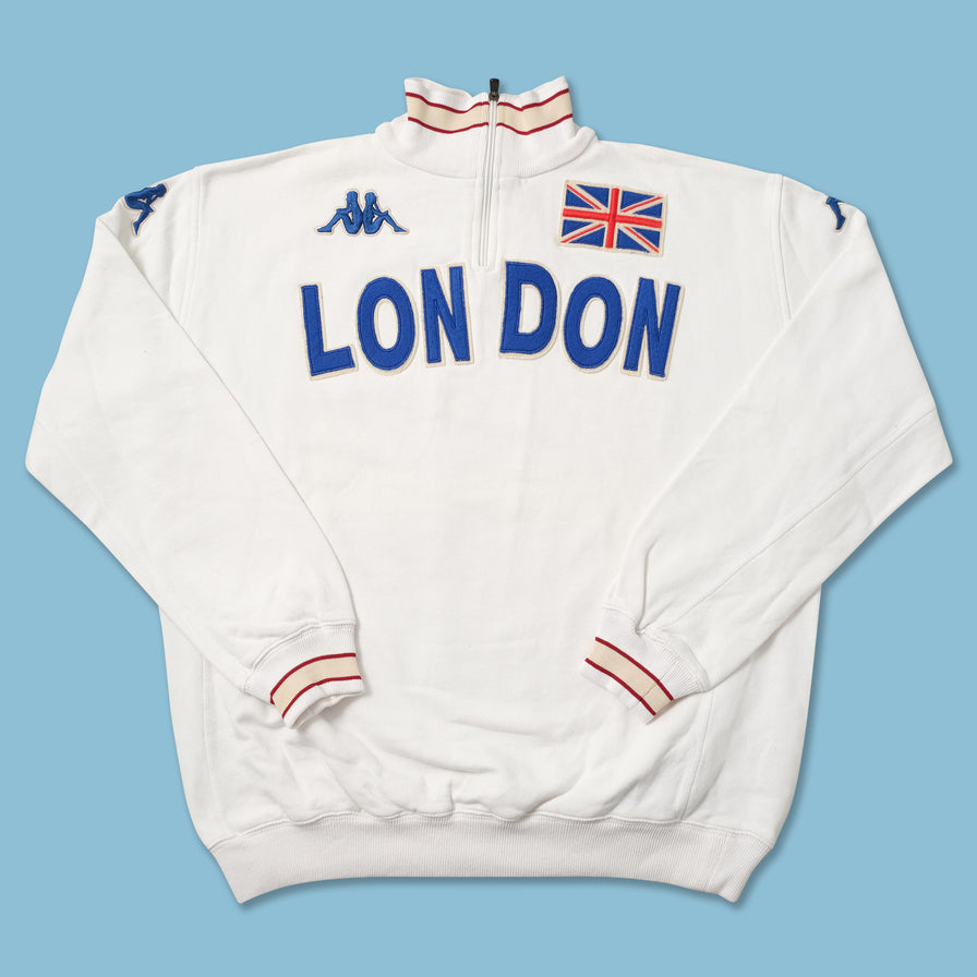 Vintage Kappa London Q-Zip Sweater XXLarge 