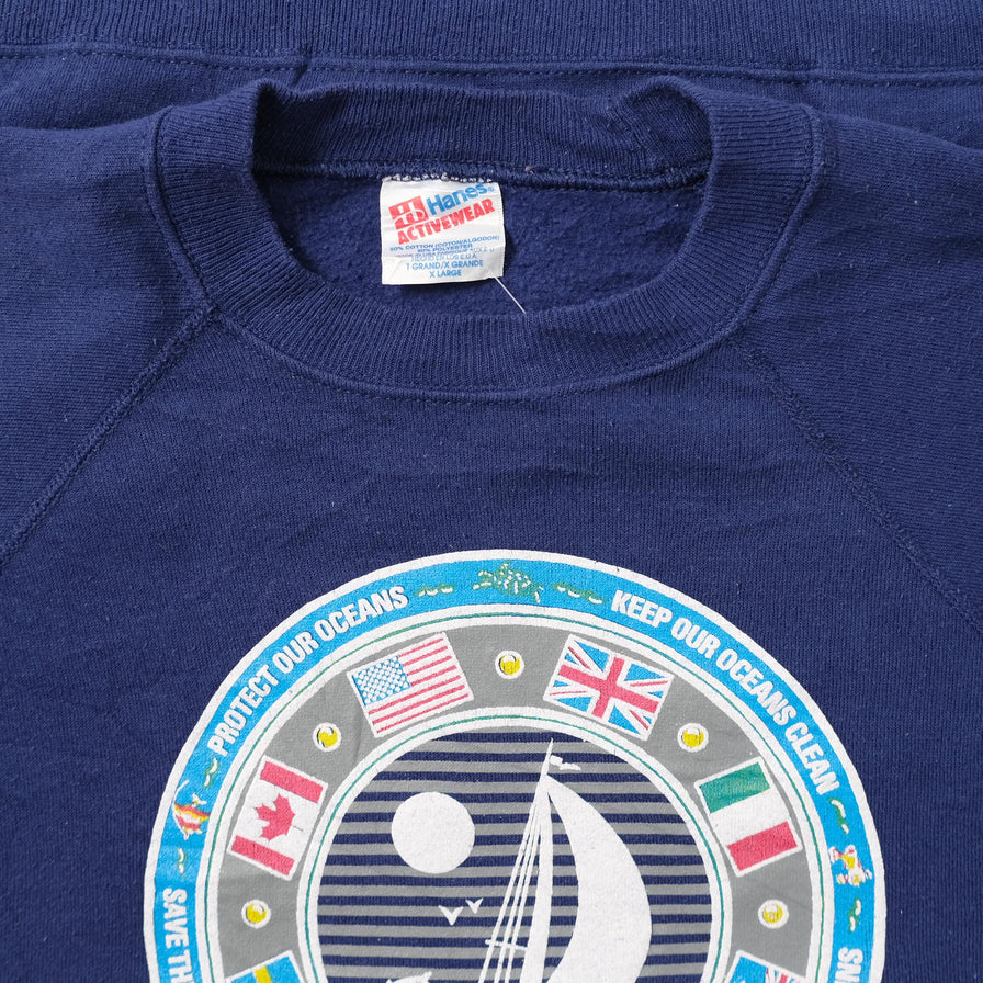 Vintage Protect Our Oceans Sweater XLarge 