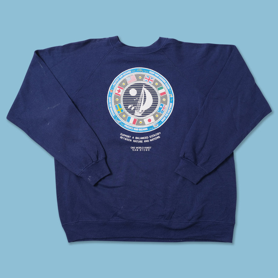 Vintage Protect Our Oceans Sweater XLarge 
