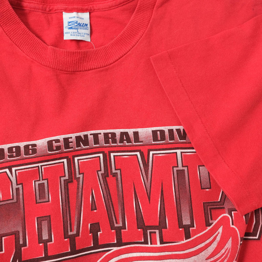 Vintage 1996 Detroit Red Wings T-Shirt Large 