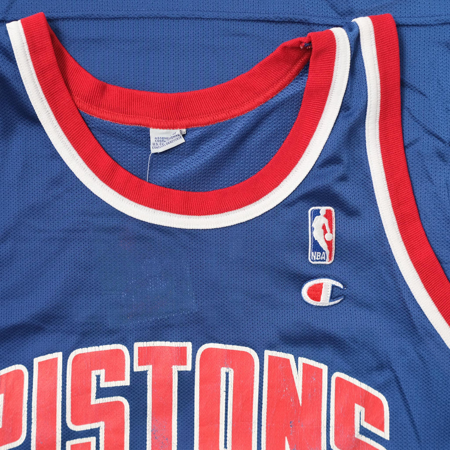 Vintage Champion Detroit Pistons Jersey Medium 