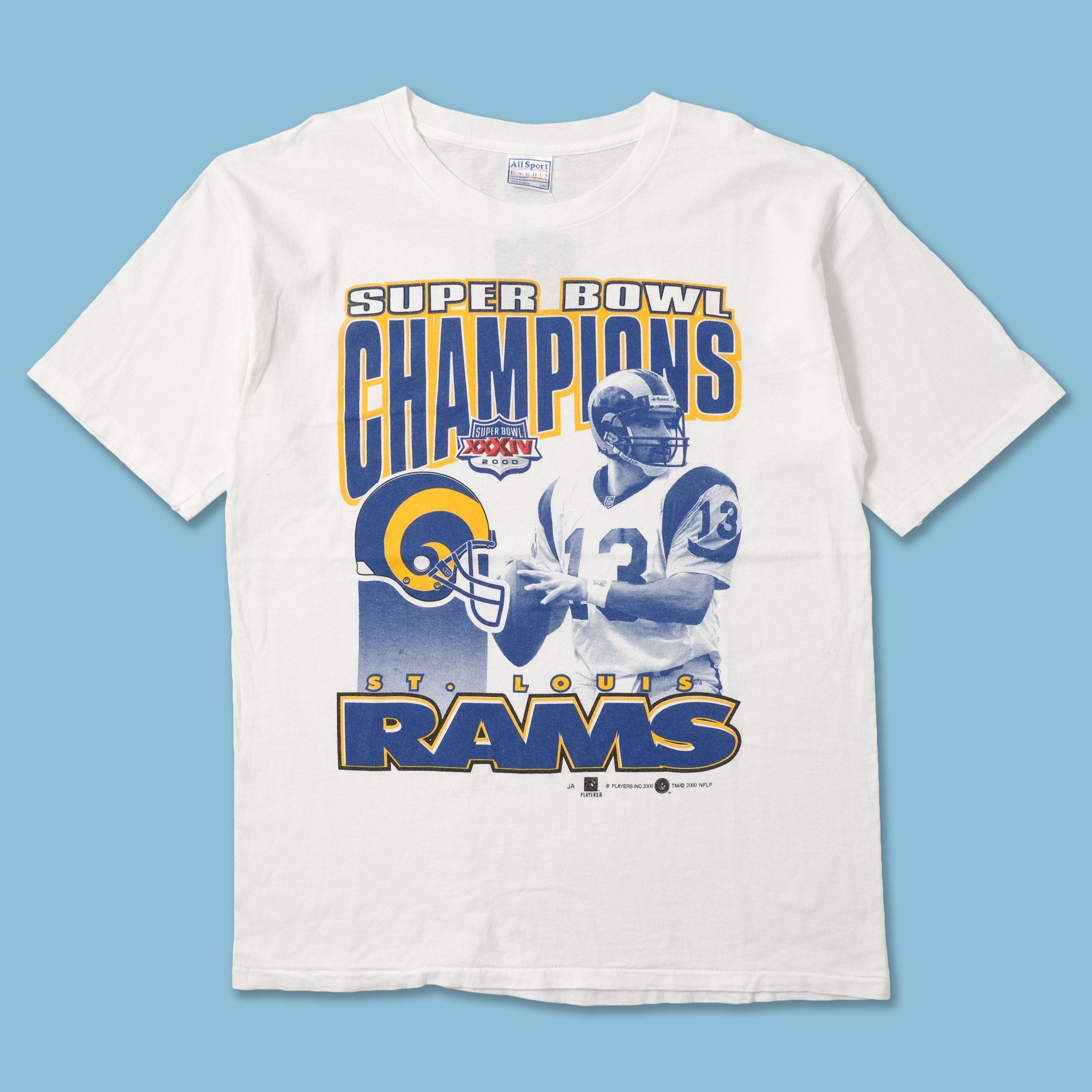 2000 St. Louis Rams Super Bowl T-Shirt Large