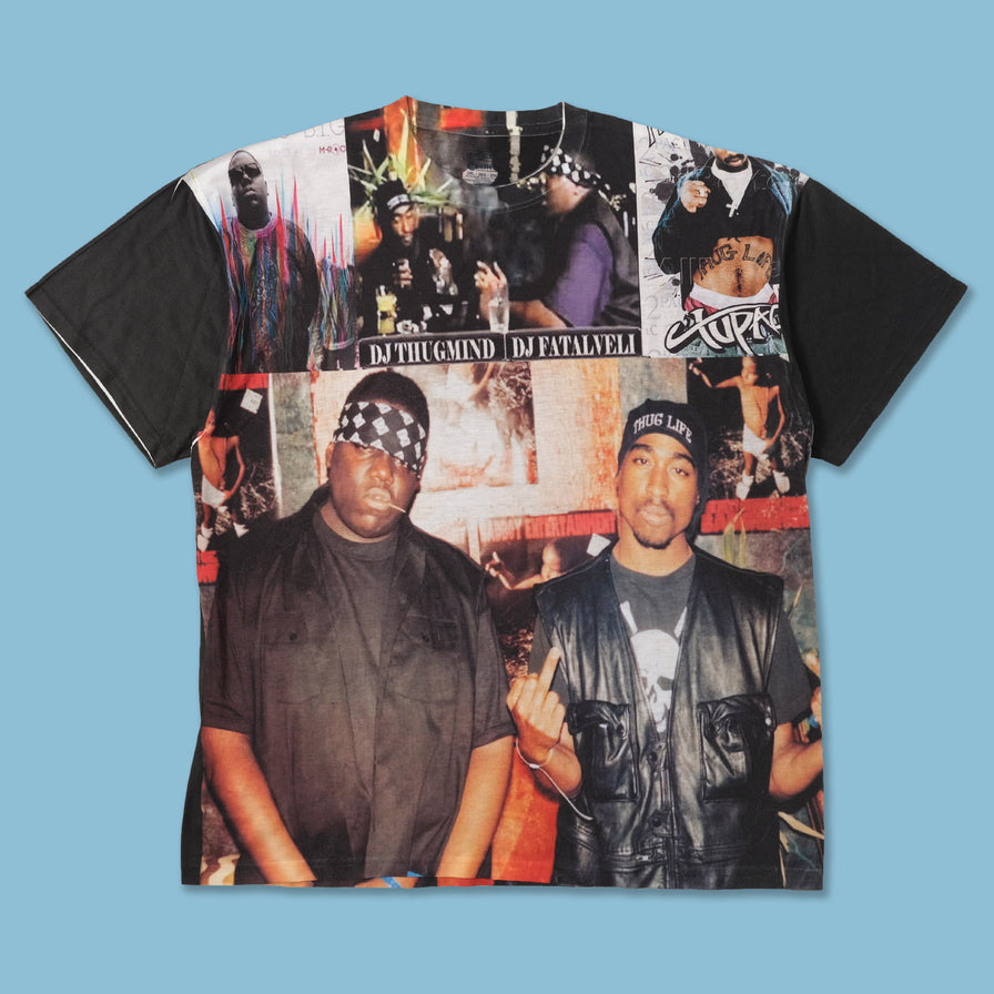 Biggie Tupac AOP T Shirt XLarge Double Double Vintage