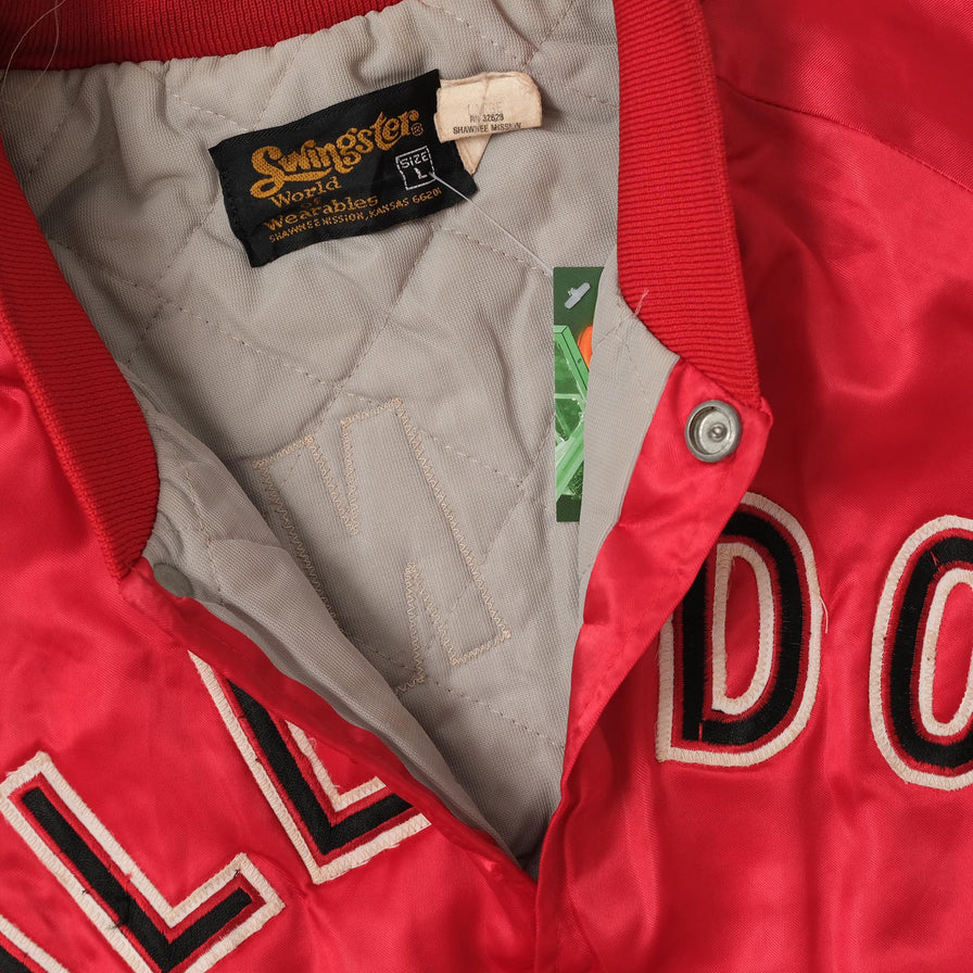 Vintage Bulldogs Satin College Jacket Medium 