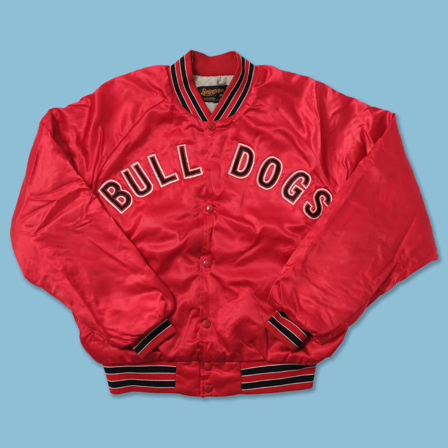 Vintage Bulldogs Satin College Jacket Medium 