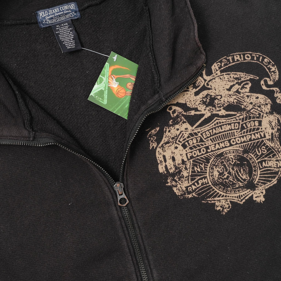 Vintage Polo Jeans Sweater Jacket XLarge 