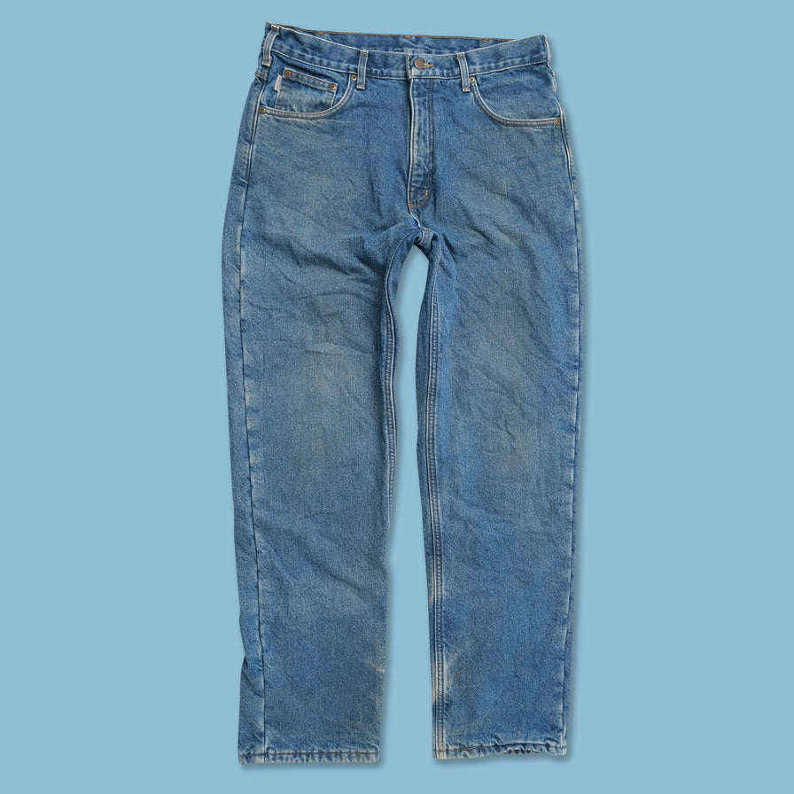 Vintage Carhartt Fleece Lined Denim Pants 34x32 