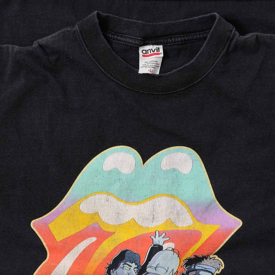 Vintage Simpsons Rolling Stones T-Shirt Large 