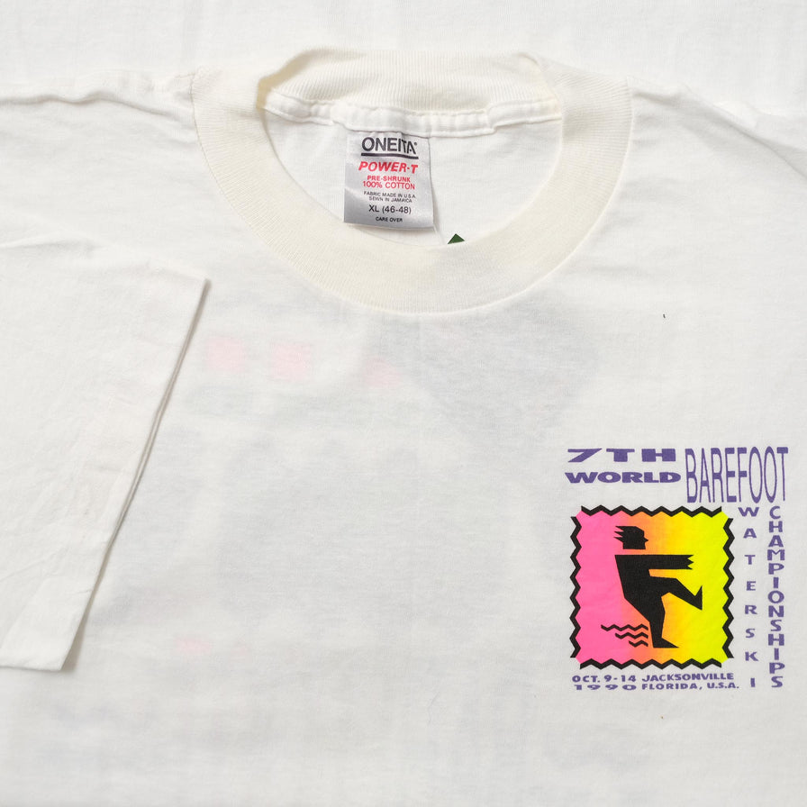 Vintage 1990 Barefoot Waterski T-Shirt XLarge 