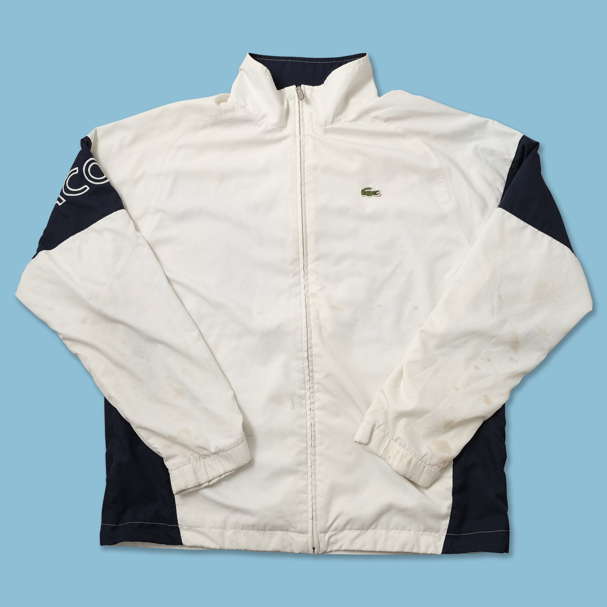 Track Jacket Lacoste Beige Jacke Vintage Lacoste Track Jacket