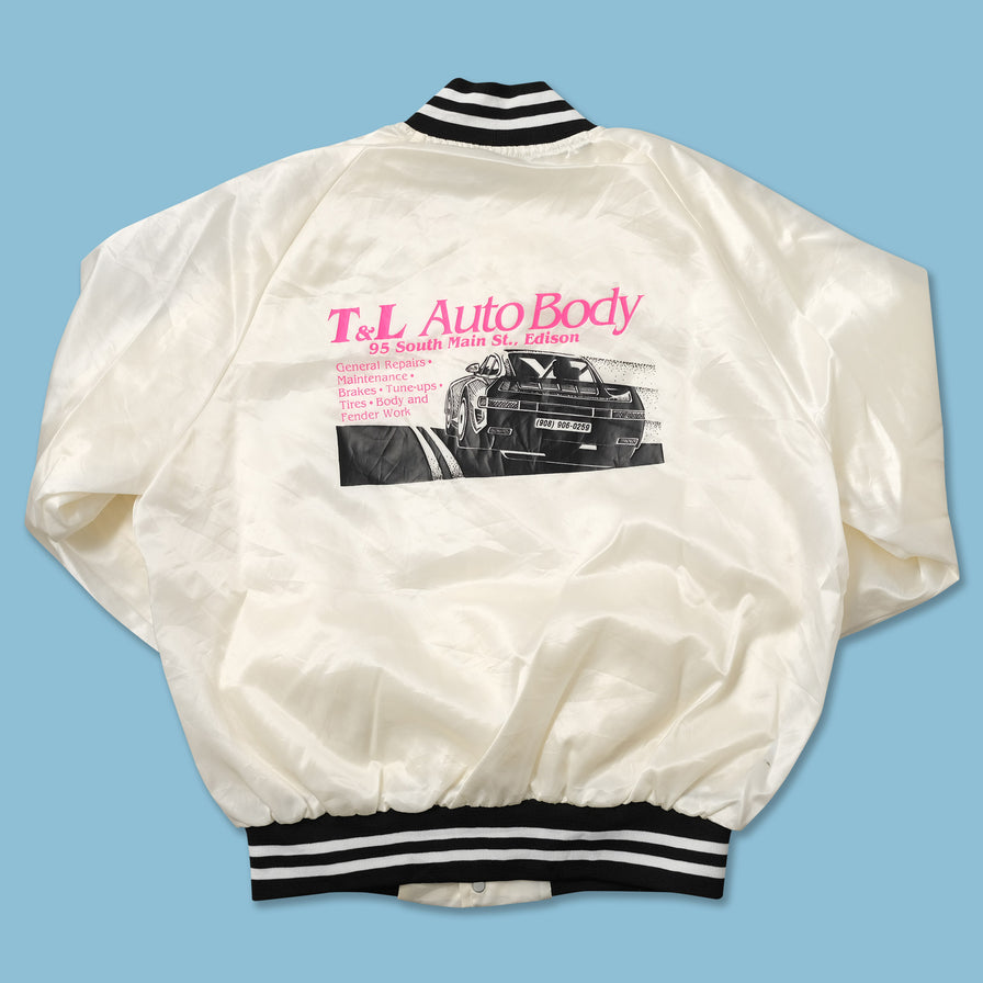 Vintage Satin College Jacket Large 