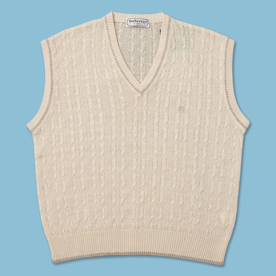 Vintage Burberry Knit Vest Medium 