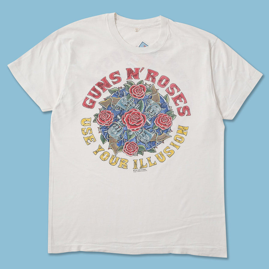 1991 Guns N' Roses Use Your Illusion T-Shirt Medium | Double