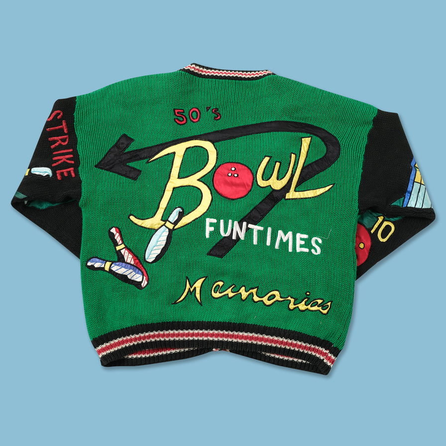 Vintage Bowling Cardigan Medium 
