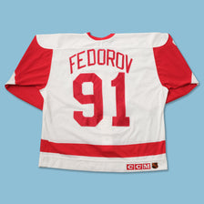 Vintage Detroit Red Wings Sergei Fedorov Jersey Large