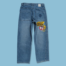 Vintage Johnny Blaze Marvel Denim Pants 34x32