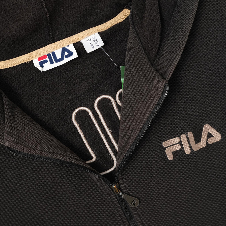 Vintage Fila Hooded Sweater Jacket Medium 