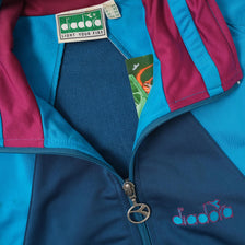 Vintage Women's diadora Track Jacket Medium 