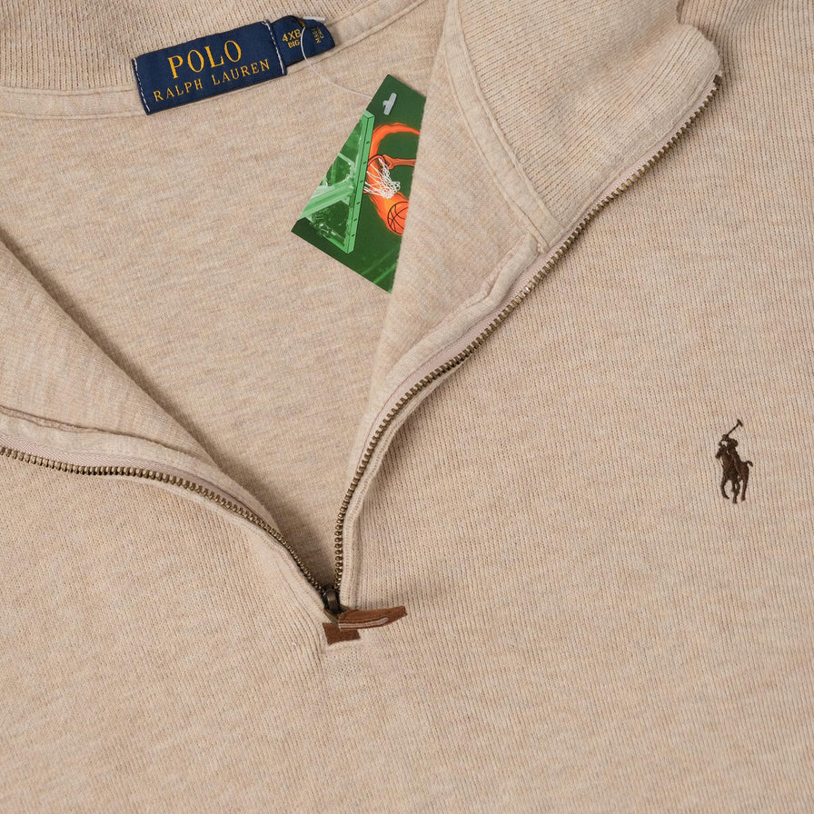 Vintage Ralph Lauren Q-Zip Knit Sweater 4XLarge 