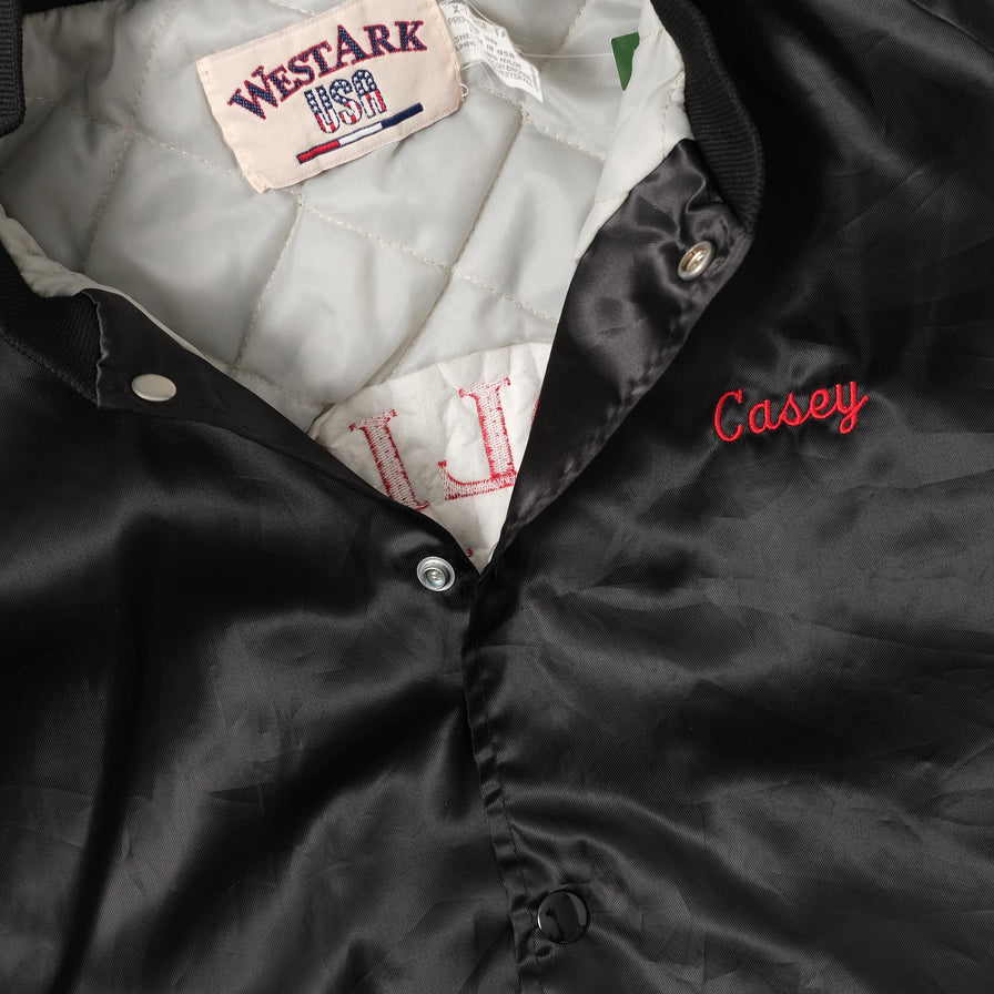 Vintage Padded Satin College Jacket XLarge 