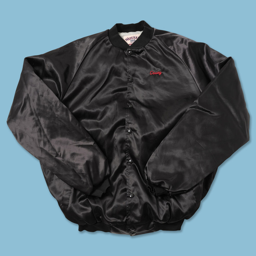 Vintage Padded Satin College Jacket XLarge 