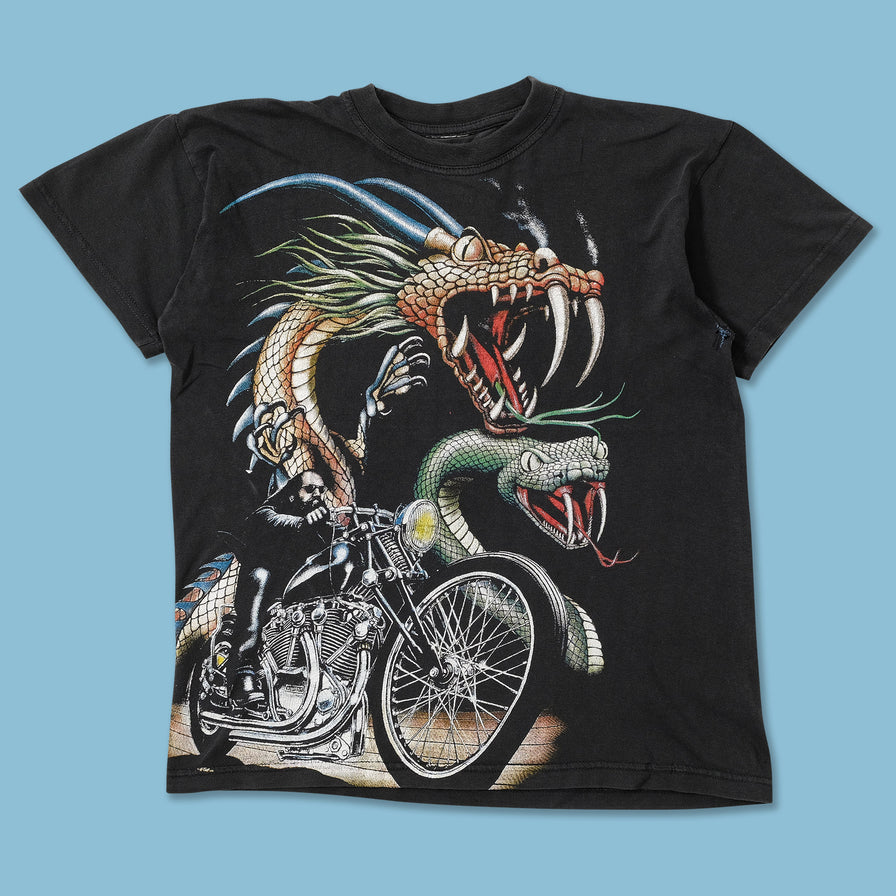 Women's Vintage Biker T-Shirt Small 