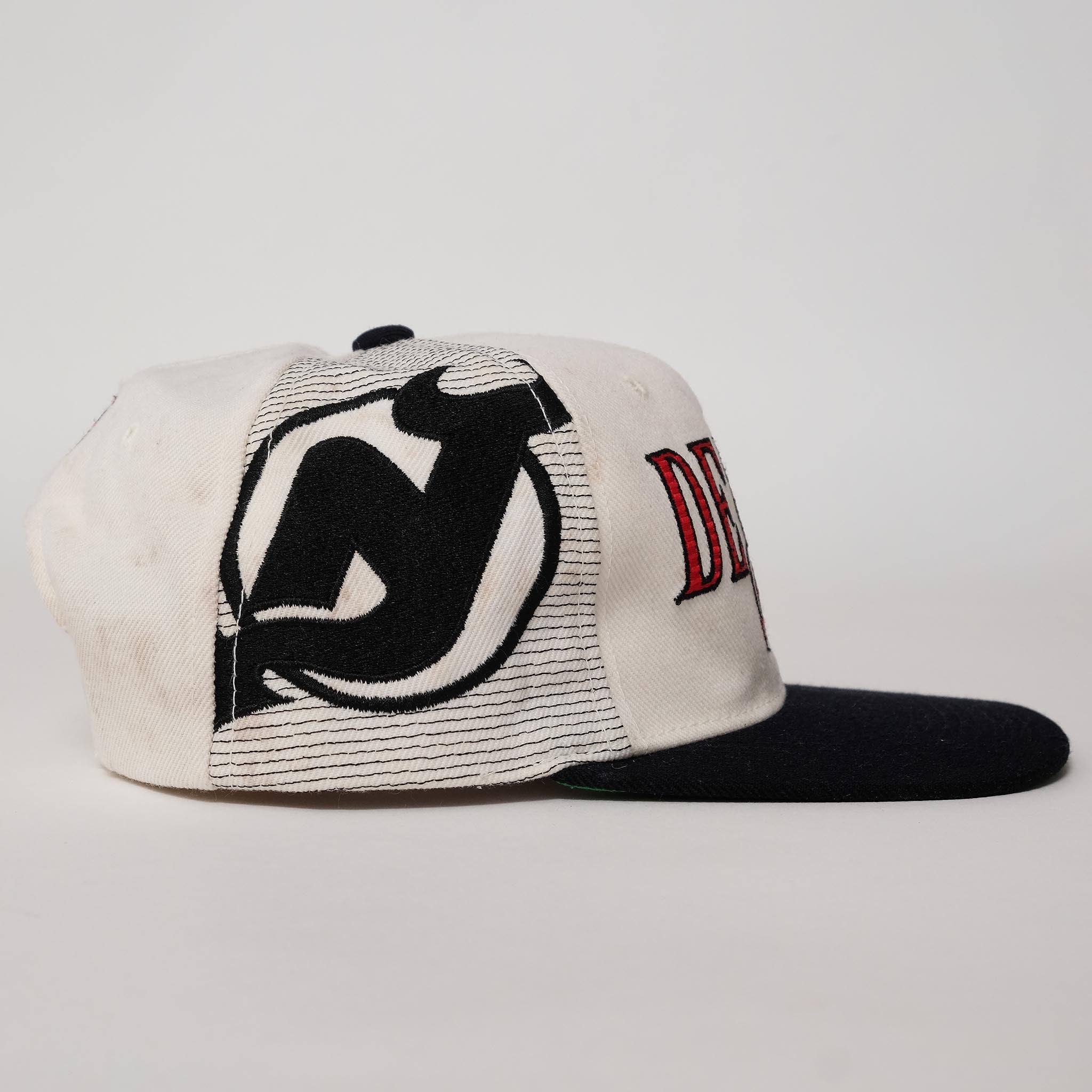 New Jersey DEVILS Original Vintage 90s AJD Snapback Hat 