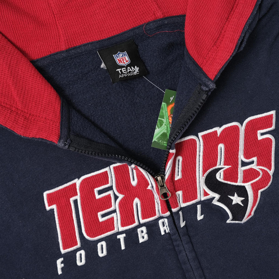 Vintage Houston Texans Hooded Sweater Jacket Large 