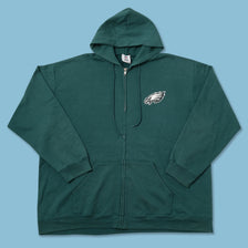 Vintage Philadelphia Eagles Hooded Sweater Jacket  XXLarge 