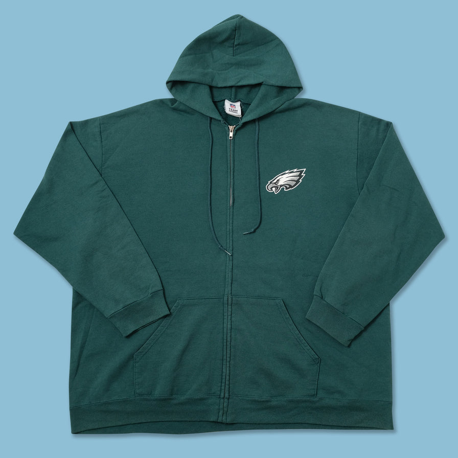 Vintage Philadelphia Eagles Hooded Sweater Jacket  XXLarge 