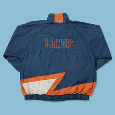 Vintage Fighting Illini Track Jacket Large 