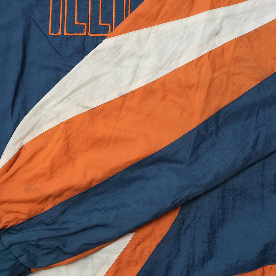 Vintage Fighting Illini Track Jacket Large 