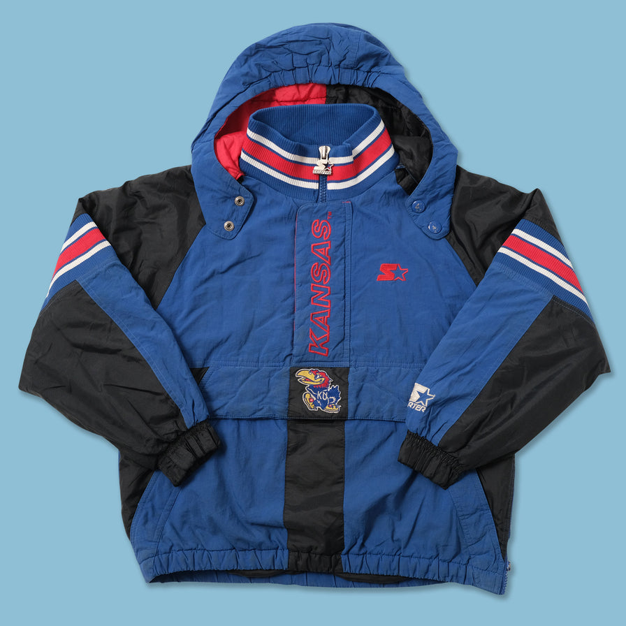 Vintage Starter Women's Kansas Jayhawks Q-Zip Jacket XSmall 