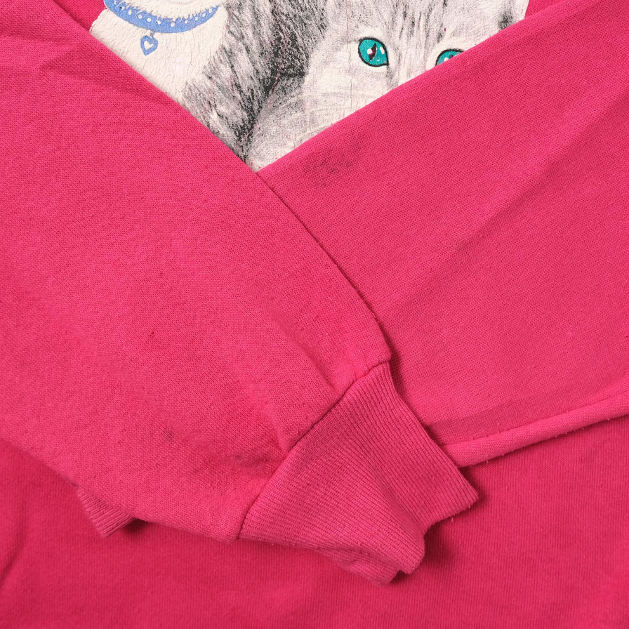 Vintage Cat Sweater Large 