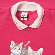 Vintage Cat Sweater Large 
