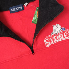 Vintage Sidney Swans Q-Zip Fleece Sweater XLarge