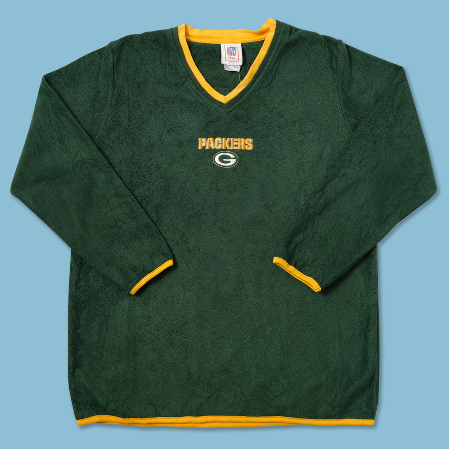 Vintage Green Bay Packers Fleece Sweater Large 