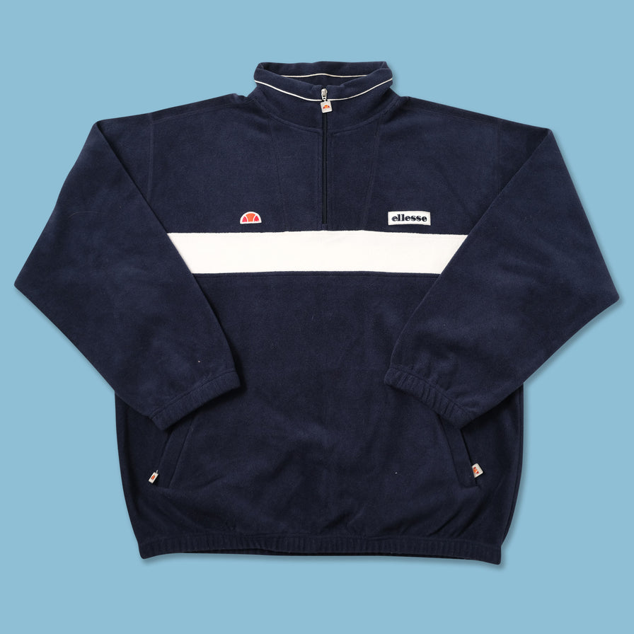 Vintage Ellesse Fleece Q-Zip Sweater XLarge 