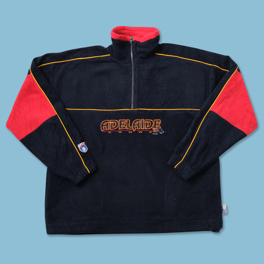 Vintage Adelaine Crows Fleece Q-Zip Sweater Medium 