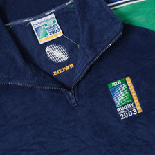 Vintage Rugby World Cup Fleece Q-Zip Sweater XLarge 
