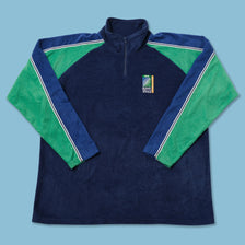 Vintage Rugby World Cup Fleece Q-Zip Sweater XLarge 