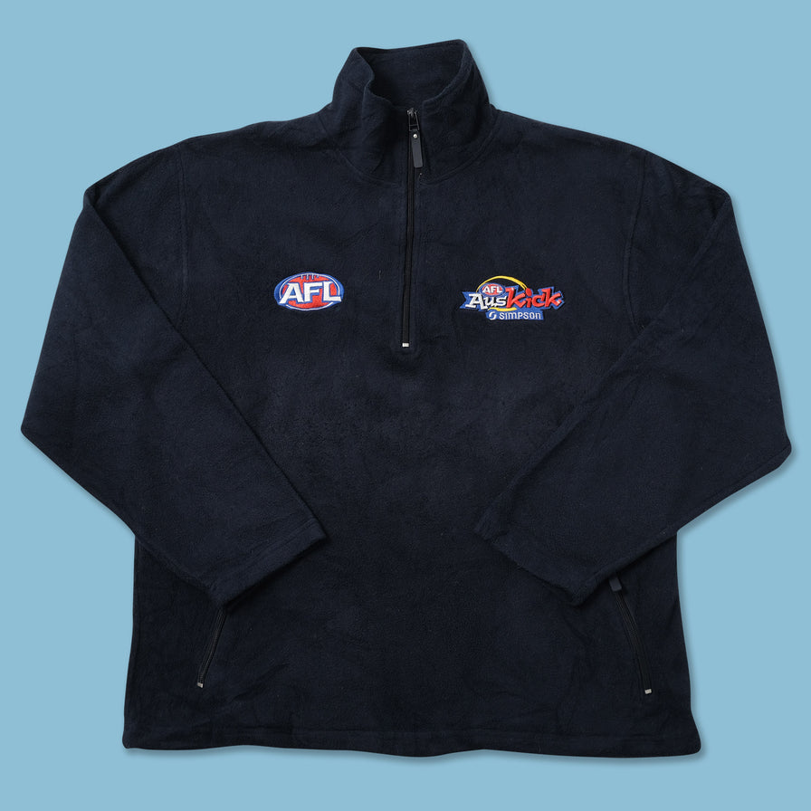 Vintage AFL AusKick Fleece Q-Zip Sweater Large 