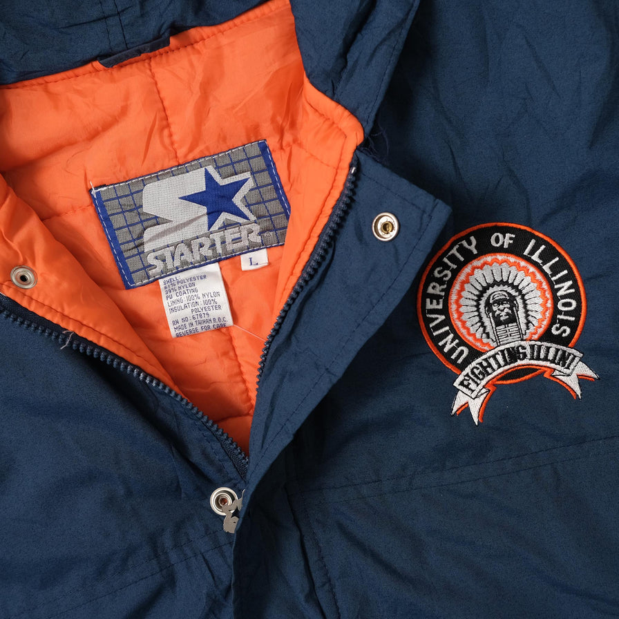 Vintage Starter Illinois Jacket Large 