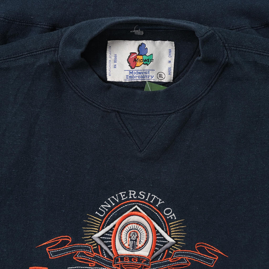 Vintage University of Illinois Sweater XLarge 