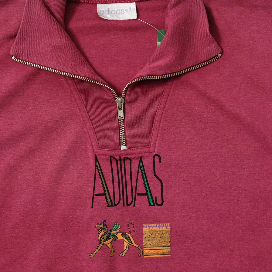 Vintage adidas Q-Zip Sweater XLarge 